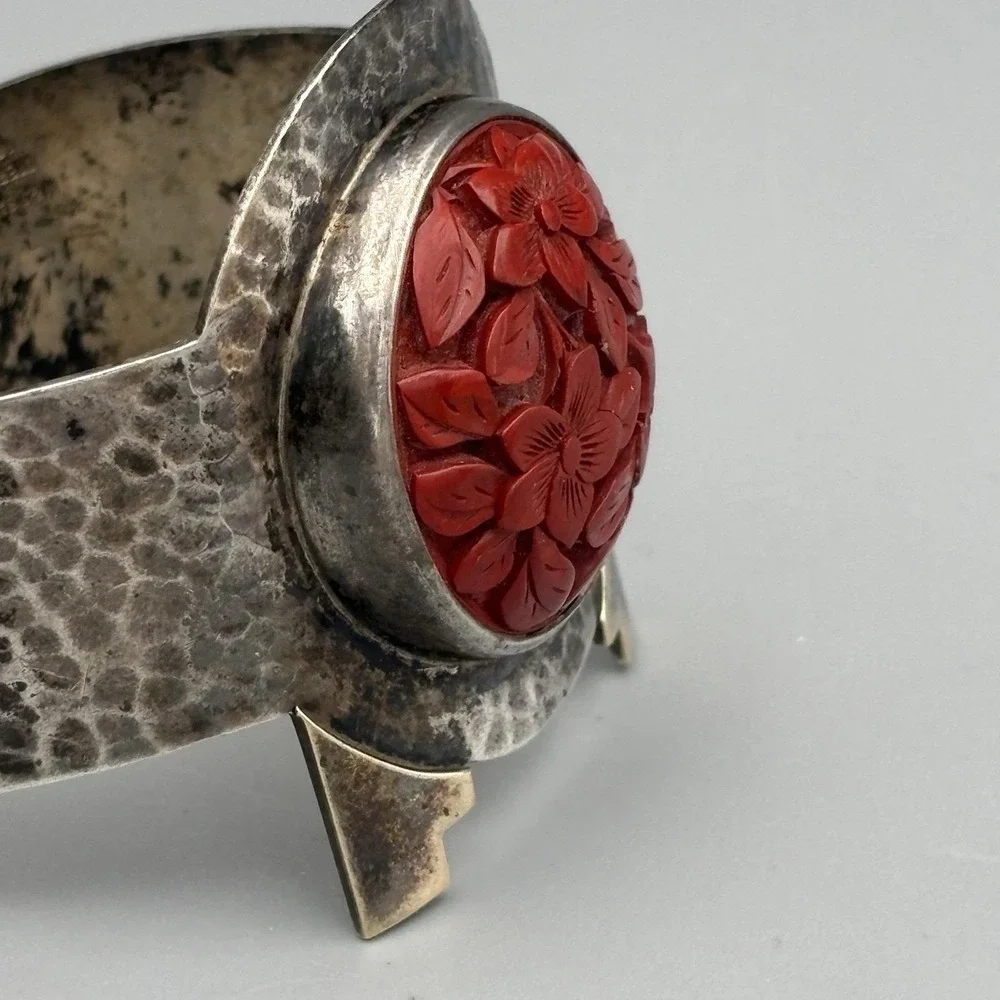 M and J Savitt hammered sterling